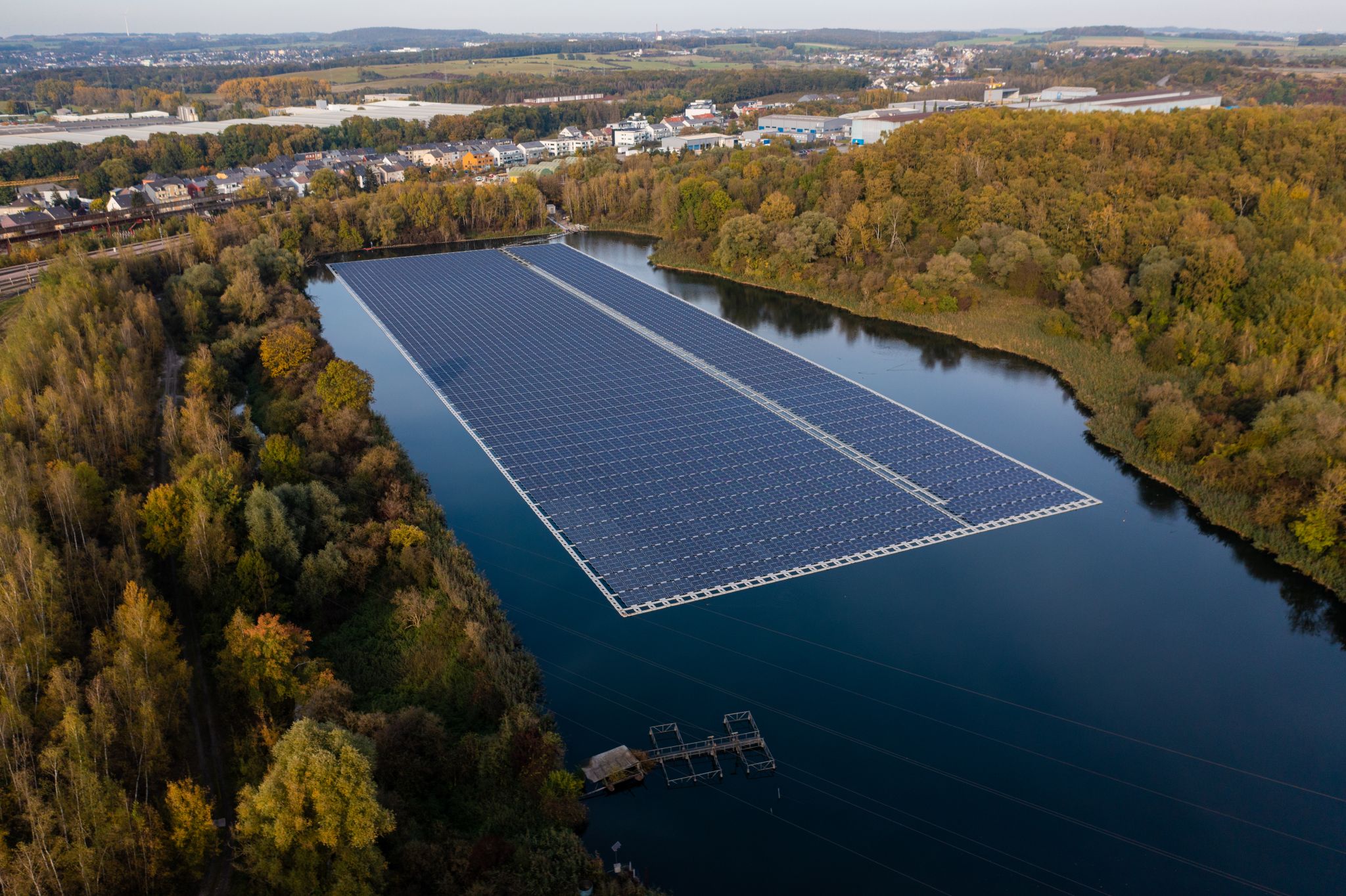 Differdange floating PV plant in Luxemburg