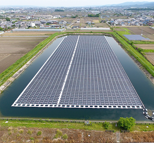 Higai Nichou Ike floating PV plant in Japan