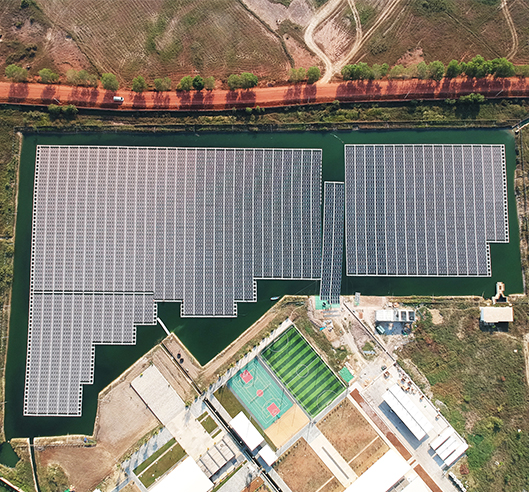 CMIC floating PV plant in Cambodia