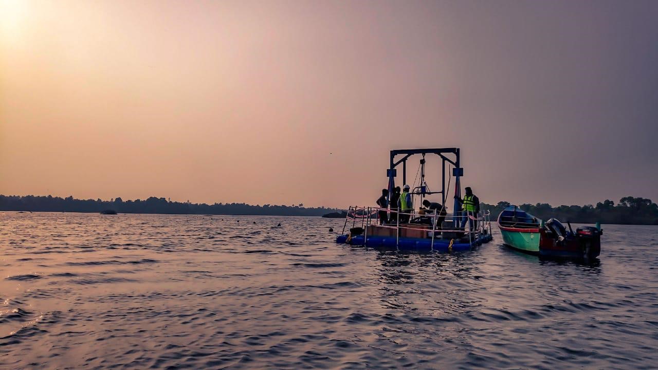Anchoring floating platform, India